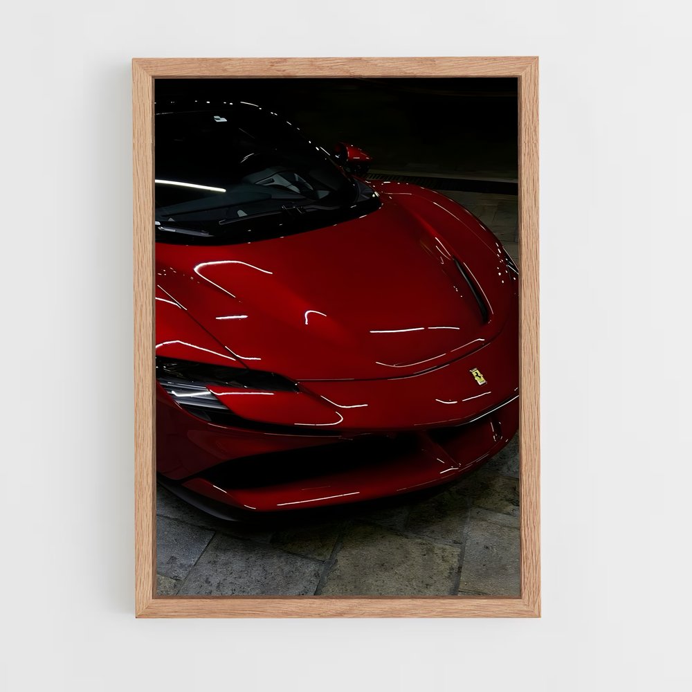 Poster Ferrari Rouge Éclatante – affiche Lamborghini (vue 4)